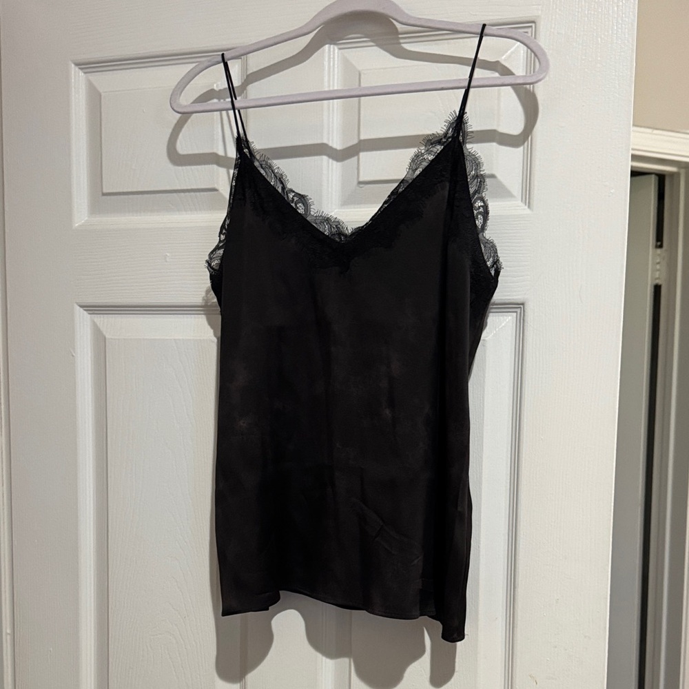 Anine Bing Black Lace Trim Camisole